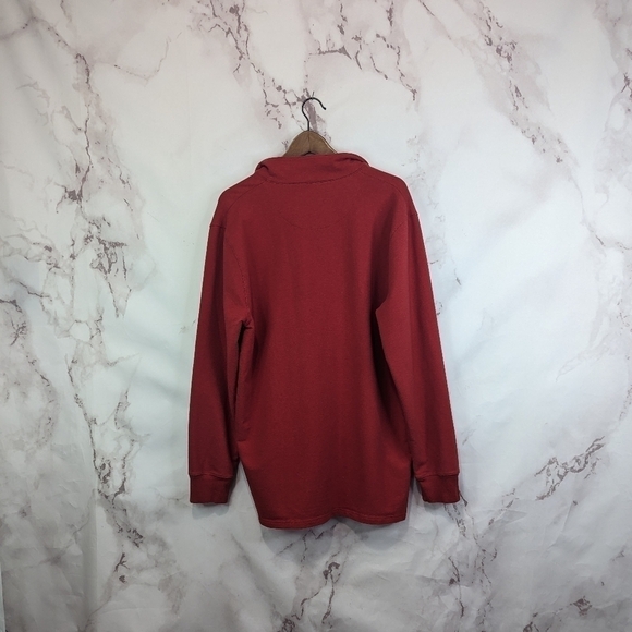 Pendleton Quarter Zip Shirt Mens Large Red Pullover Heavyweight 1/4 - Picture 5 of 12